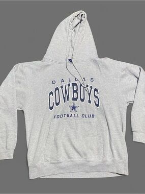 NFL Dallas Cowboys Gray & Navy Crewneck Hoodie